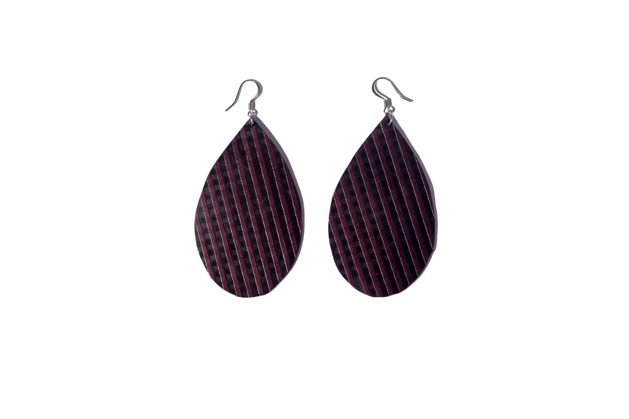 BabyLove's Latex Textured Teardrop Earrings
