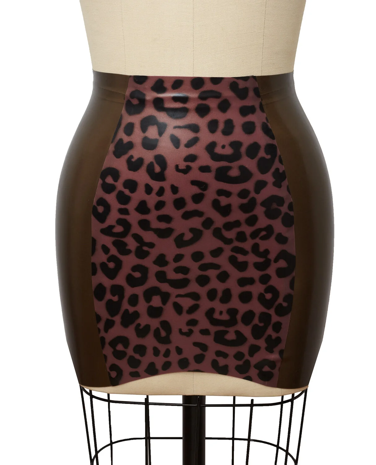 BabyLove's Latex Leopard Girdle Mini Skirt