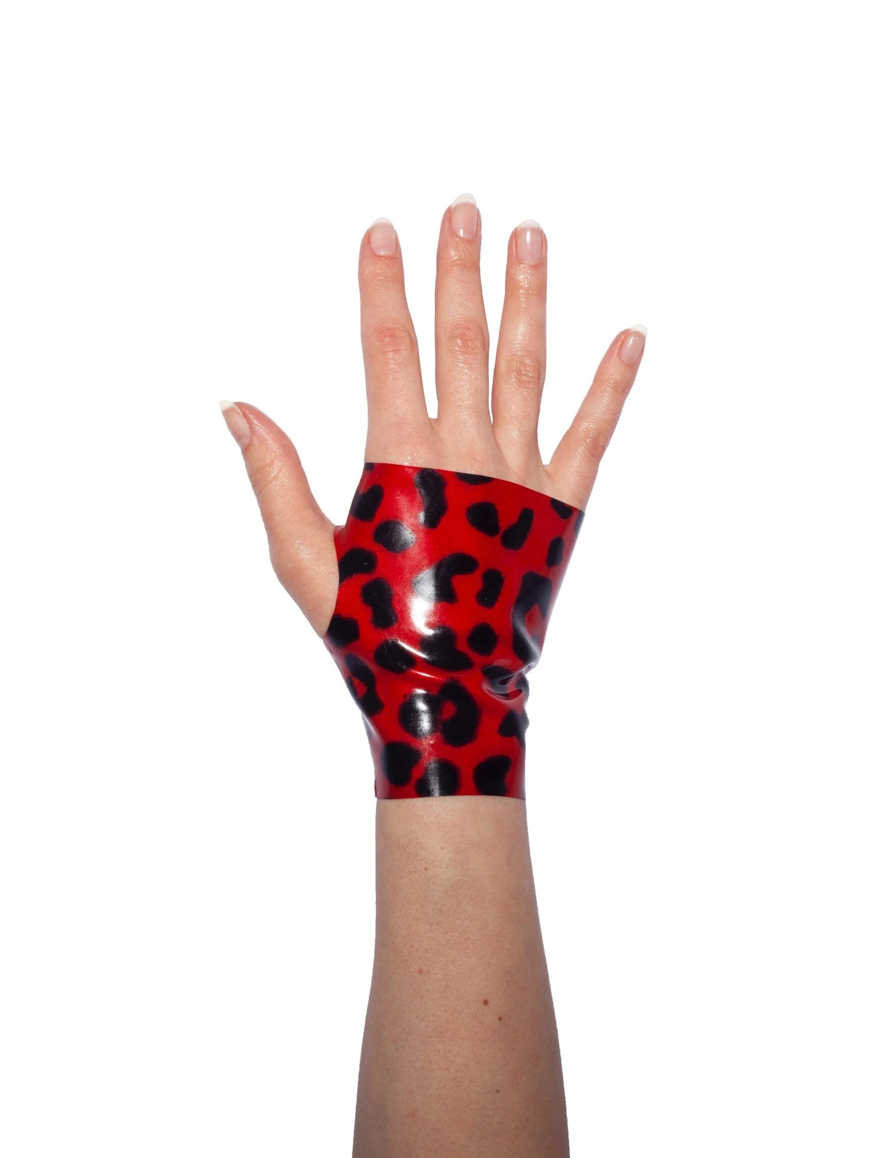 BabyLove's Latex Leopard Fingerless Gloves