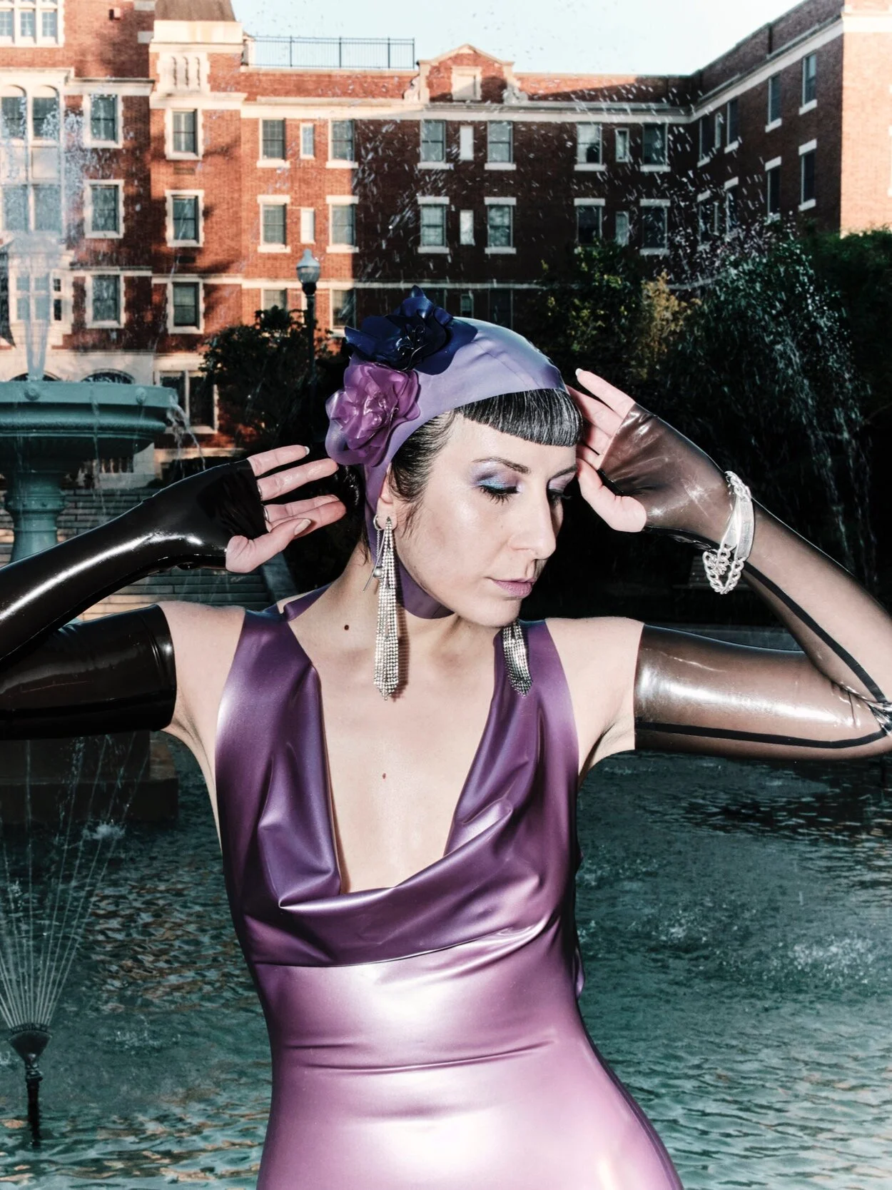 BabyLove's Latex By Renee Masoomian Flight Helmet Flowers