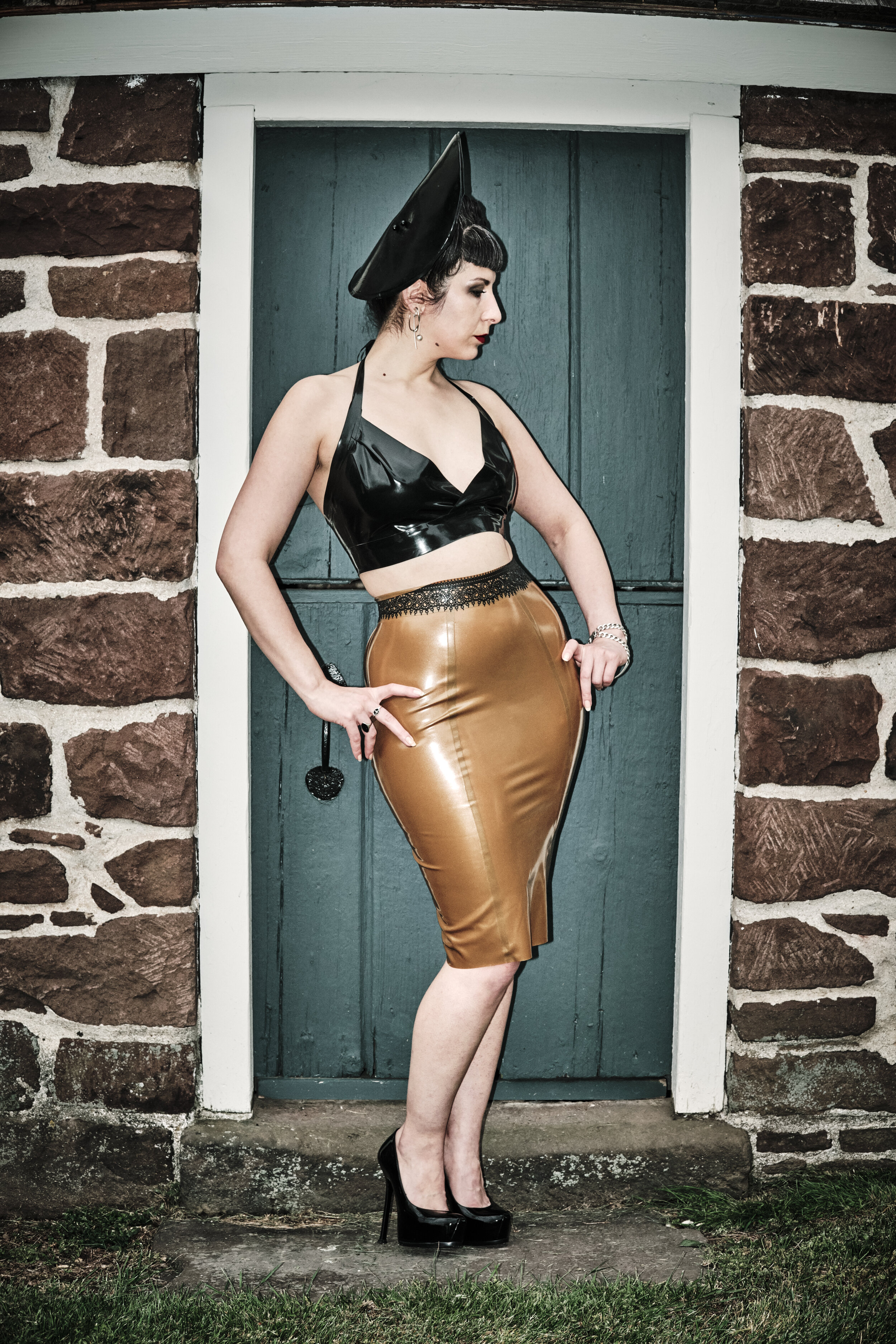 BabyLove's Latex Lace Trimmed Peep Skirt