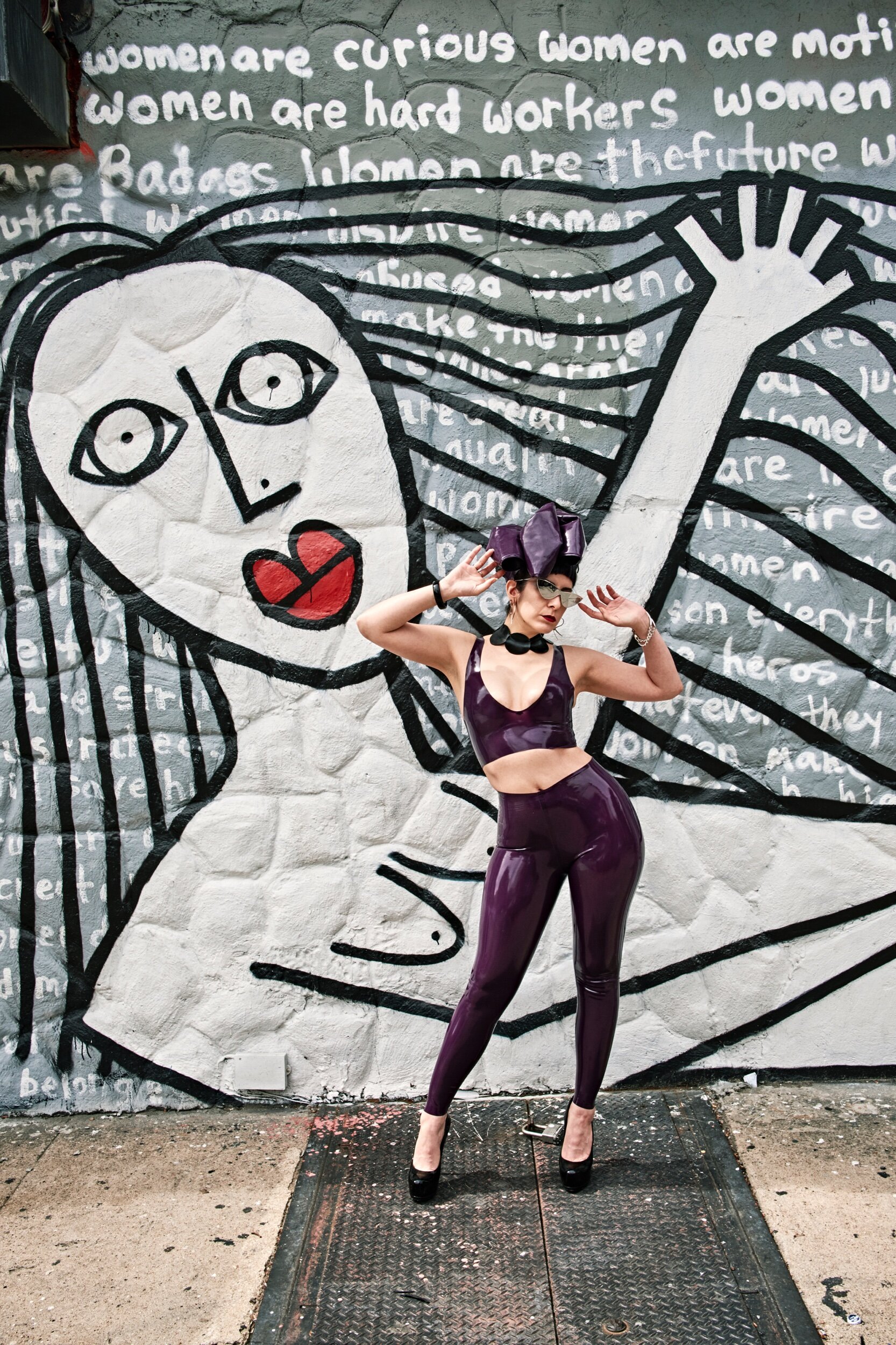 BabyLove's Latex Plunging Crop Top