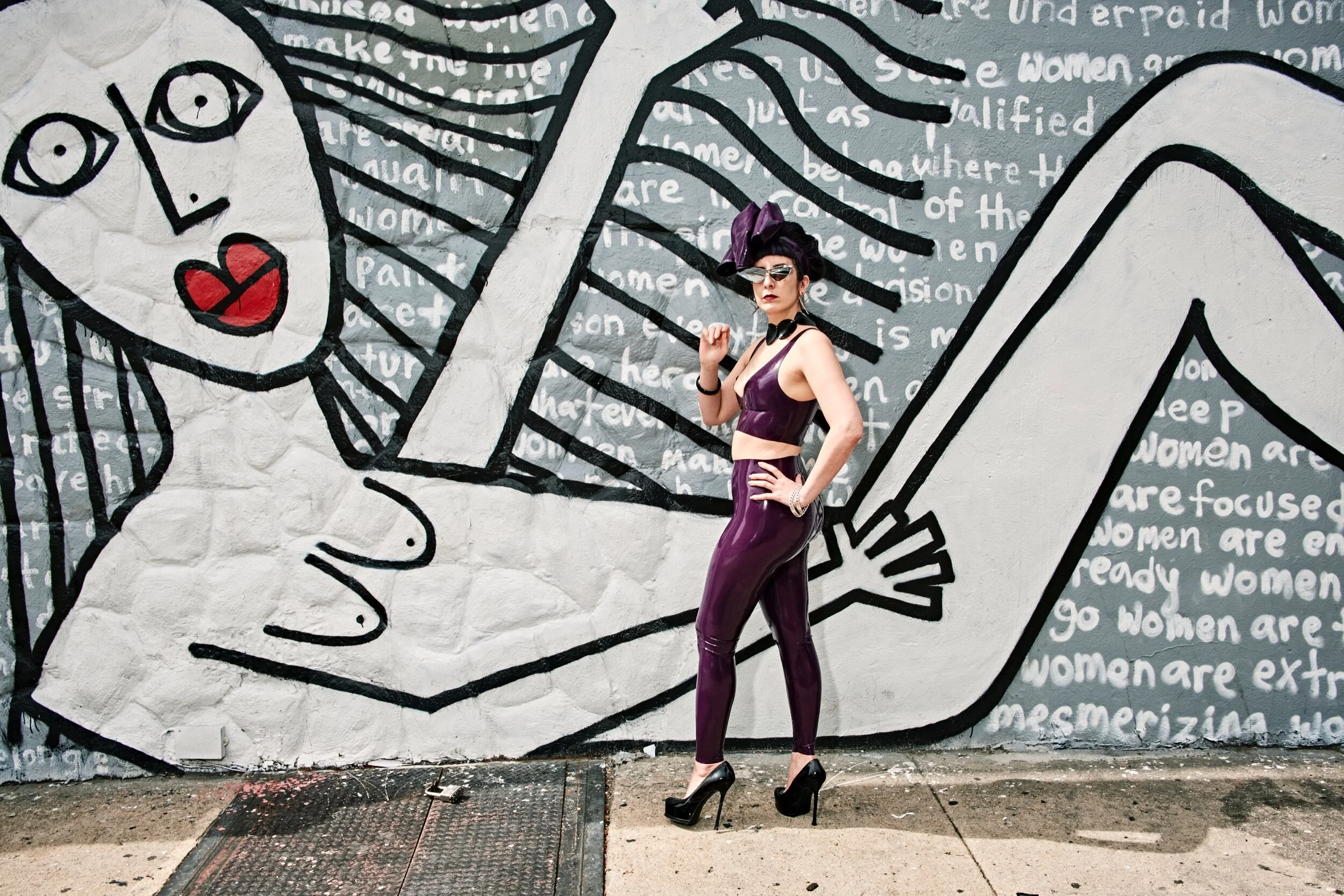 BabyLove's Latex Plunging Crop Top