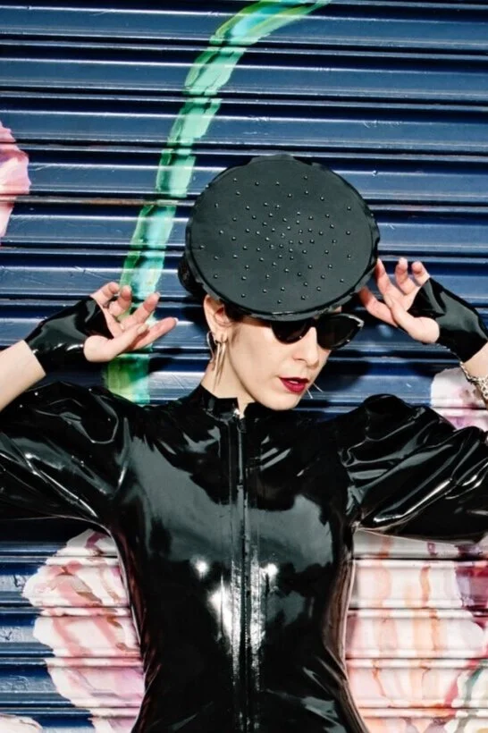 BabyLove’s Latex by Renee Masoomian Disk Headpiece With Swarovski Crystals