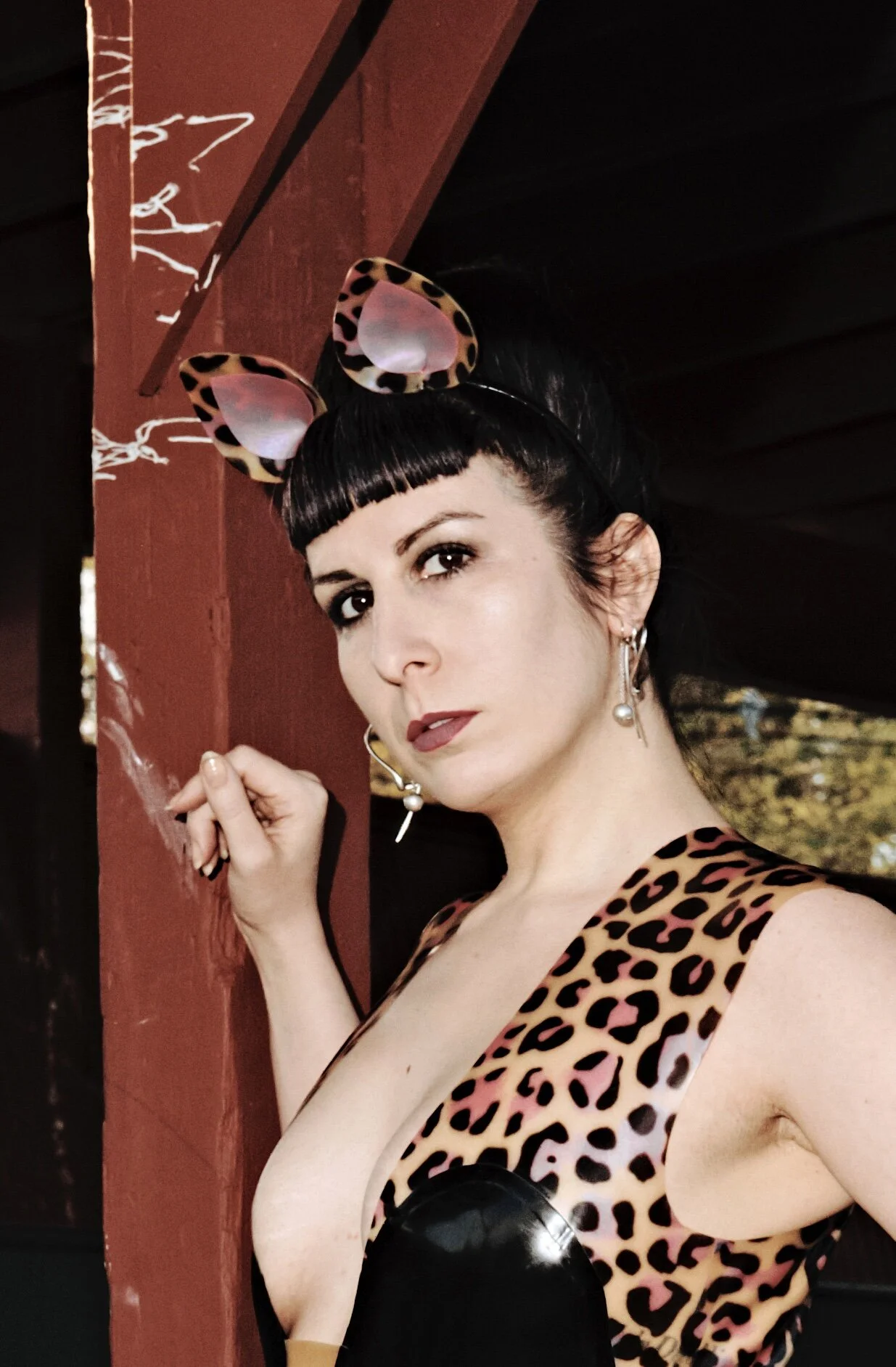 BabyLove's Latex By Renee Masoomian Leopard Kitty Ears