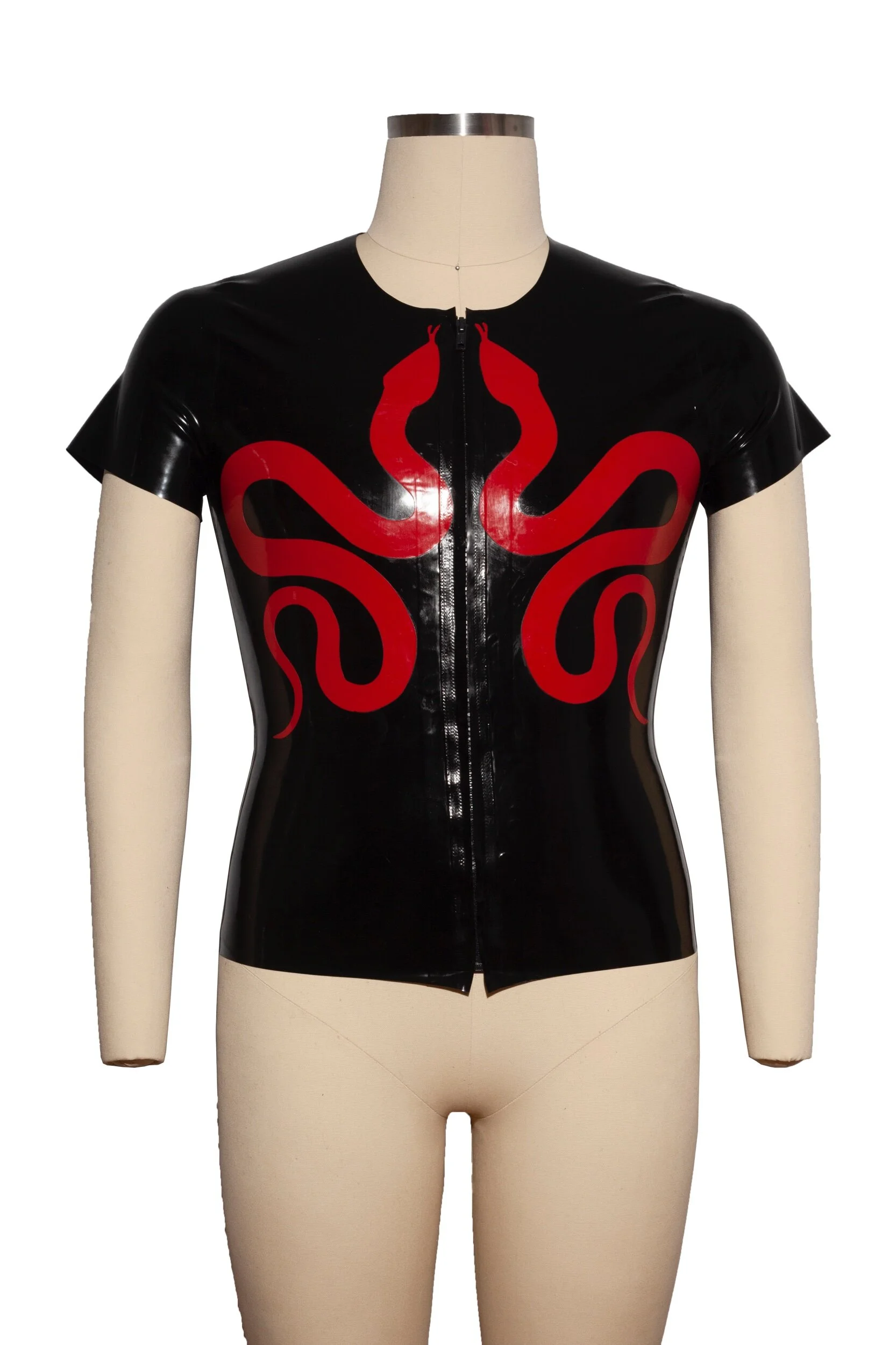 Soliloquy Latex Serpent Zipper T-Shirt