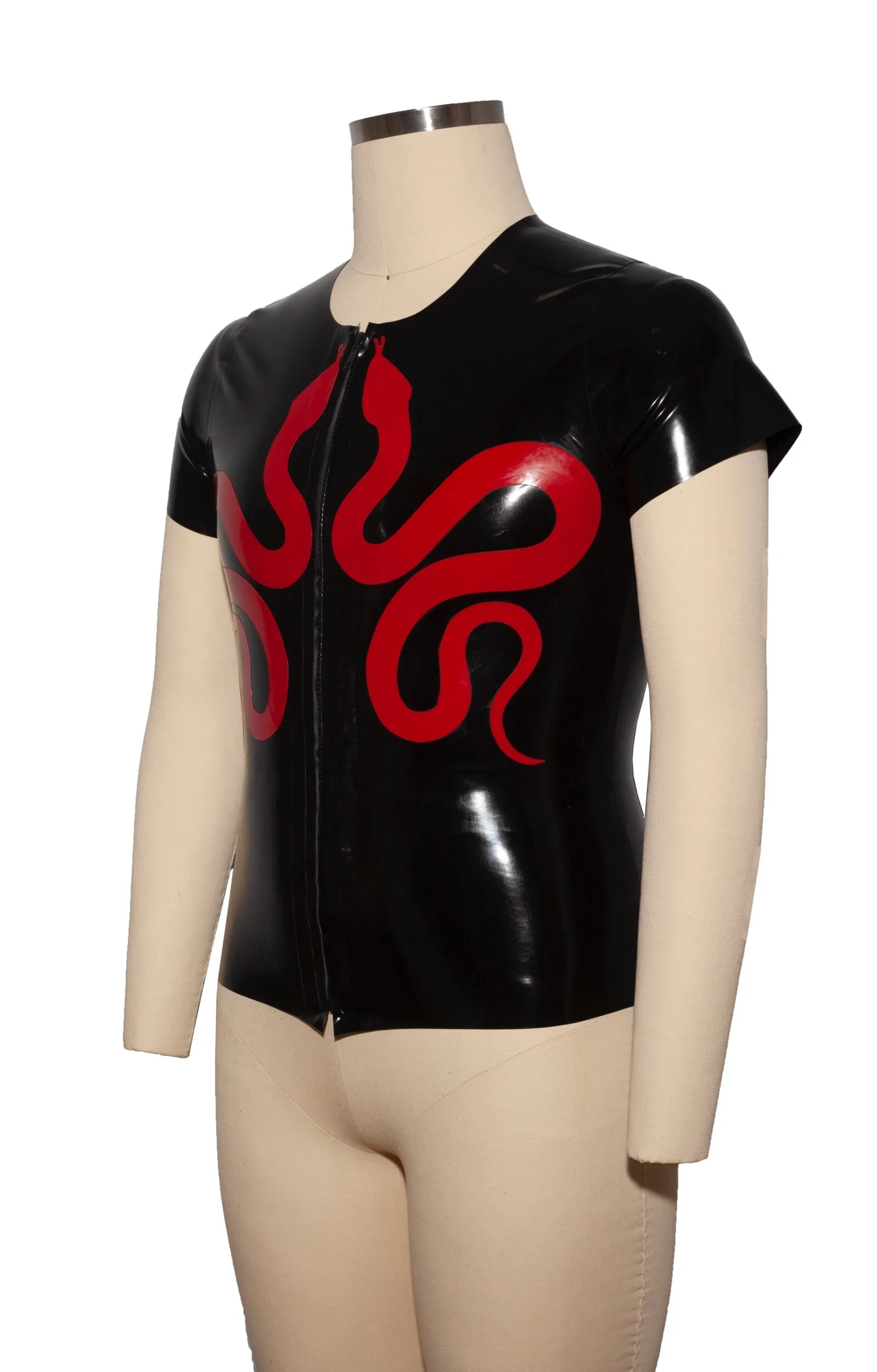 Soliloquy Latex Serpent Zipper T-Shirt