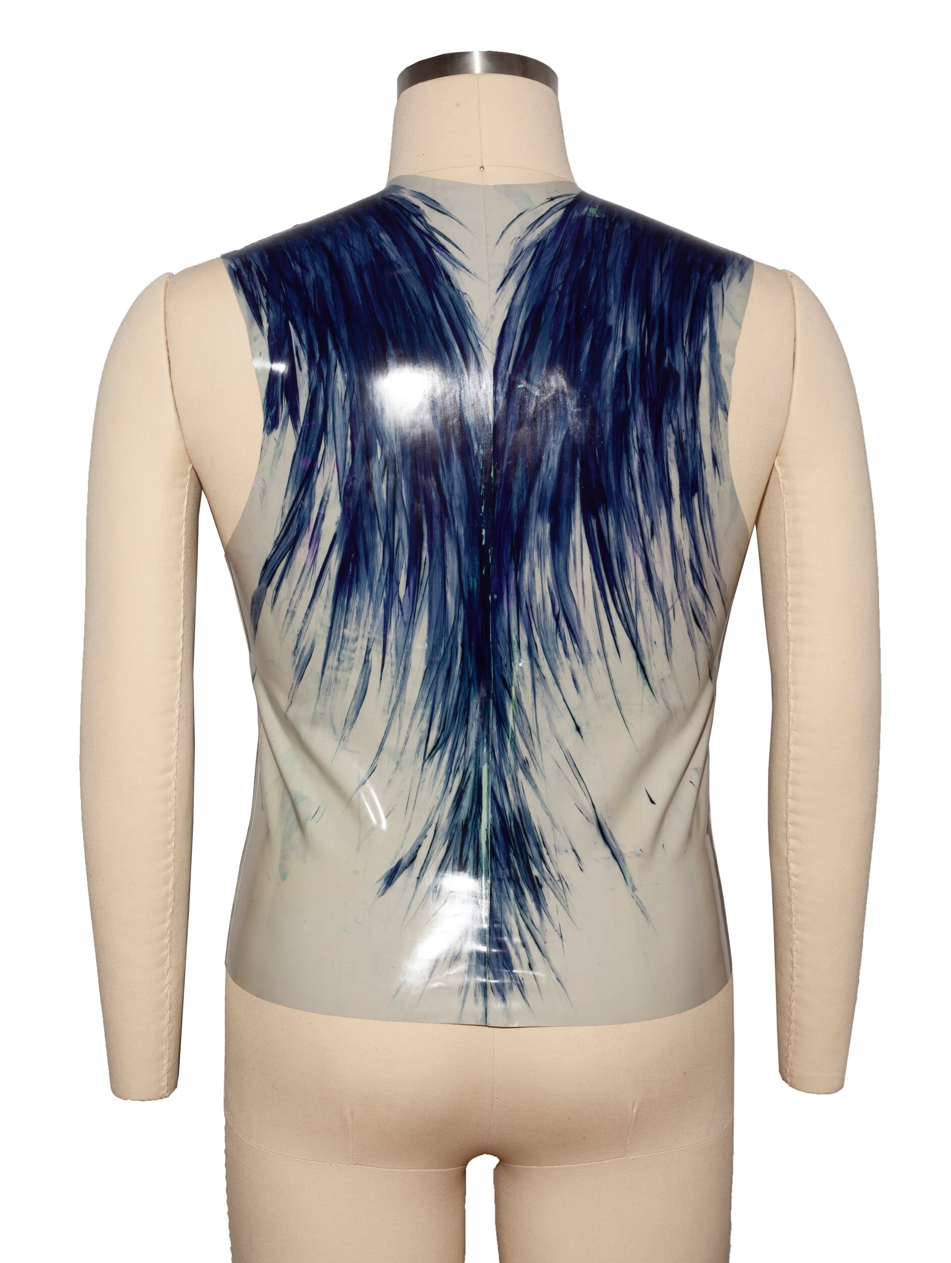 Soliloquy Latex Hand Painted Feather Vest