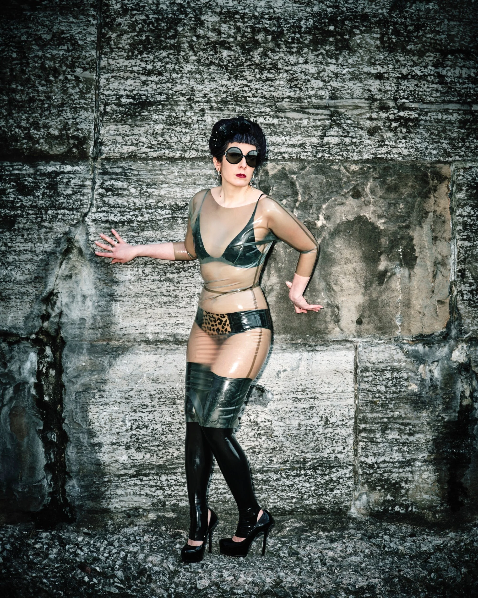 BabyLove's Latex Leopard Panel Panty