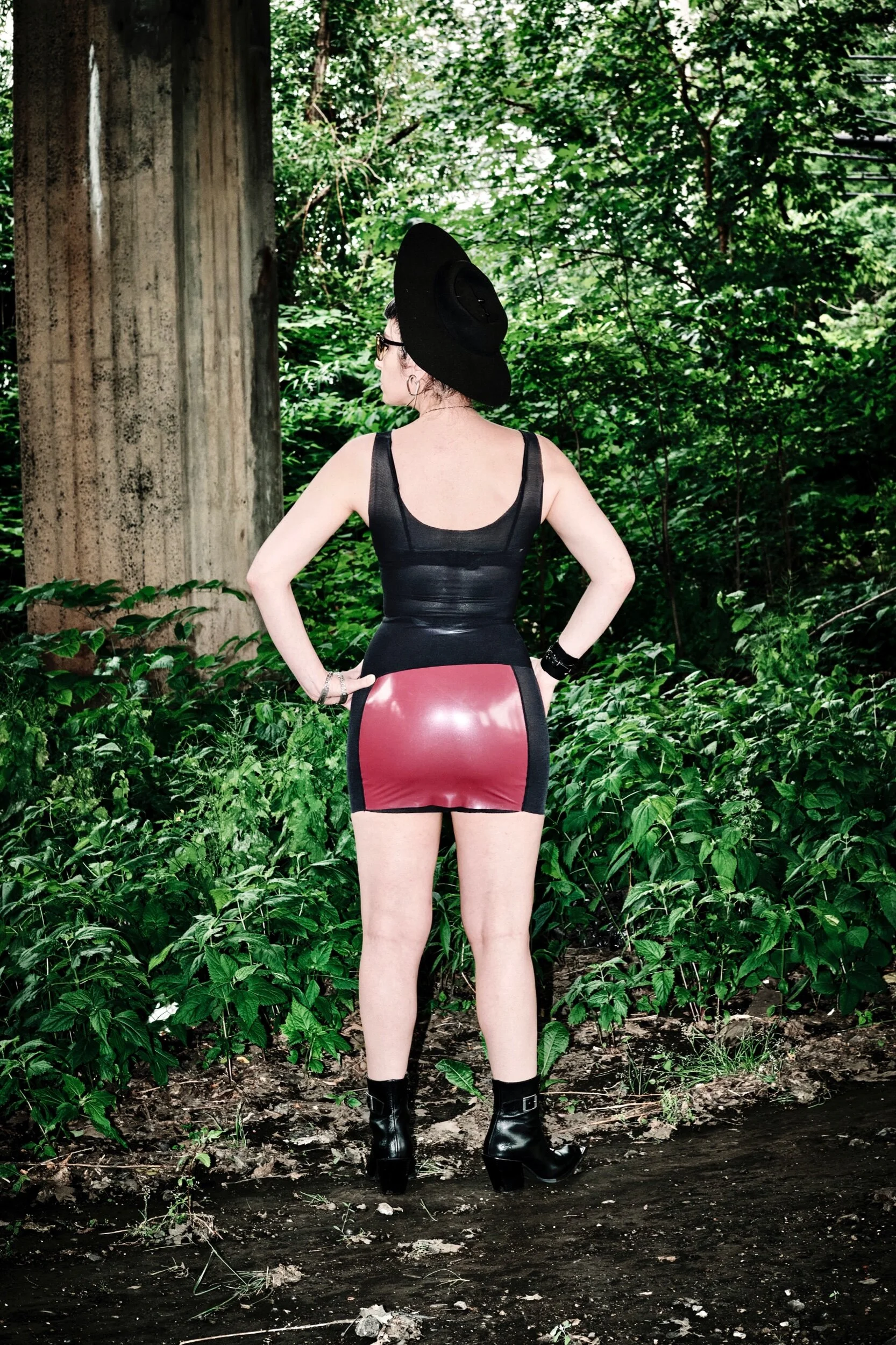 Renee Masoomian Latex and Power Mesh Tank Top