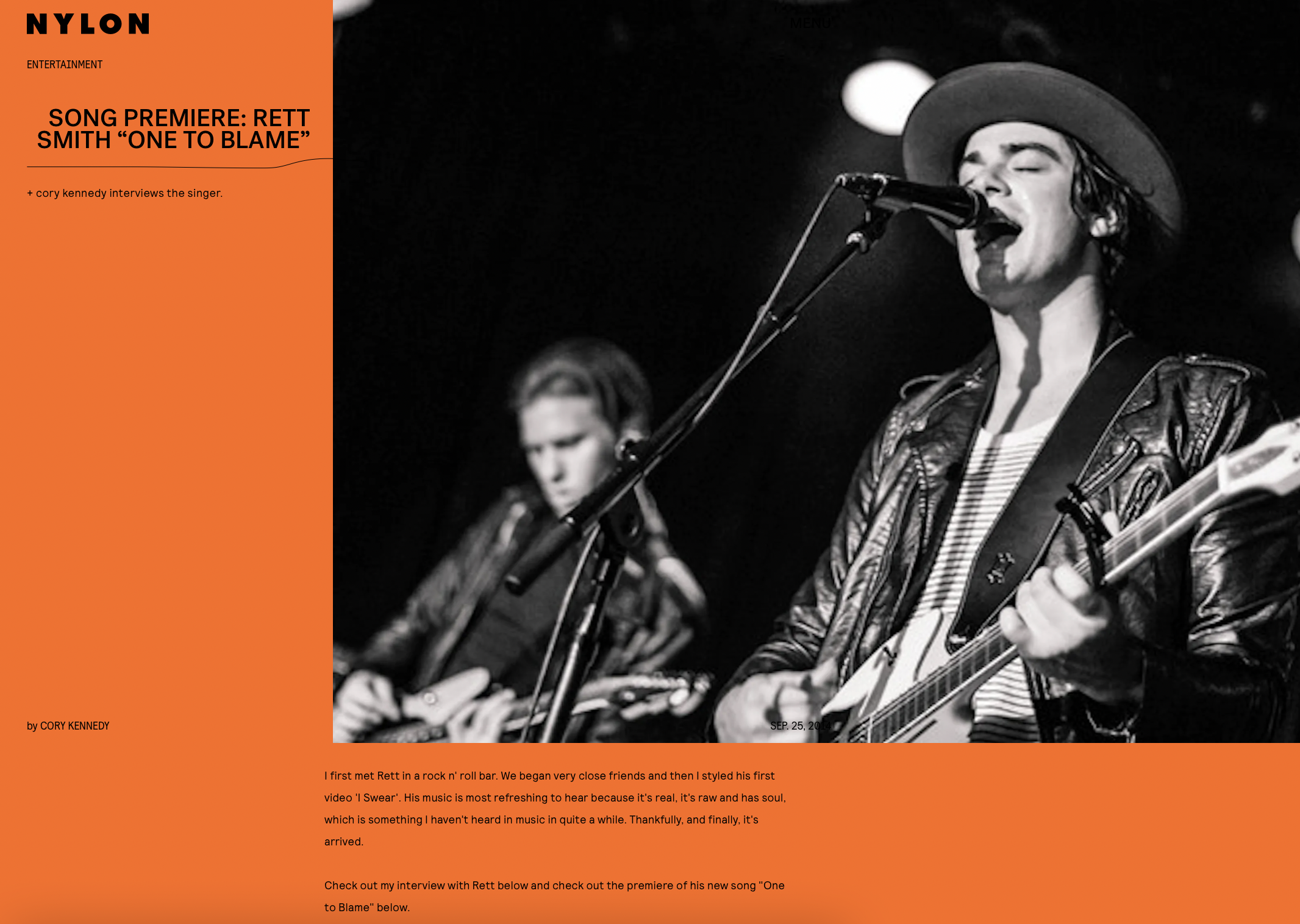 Rett Smith Nylon Magazine