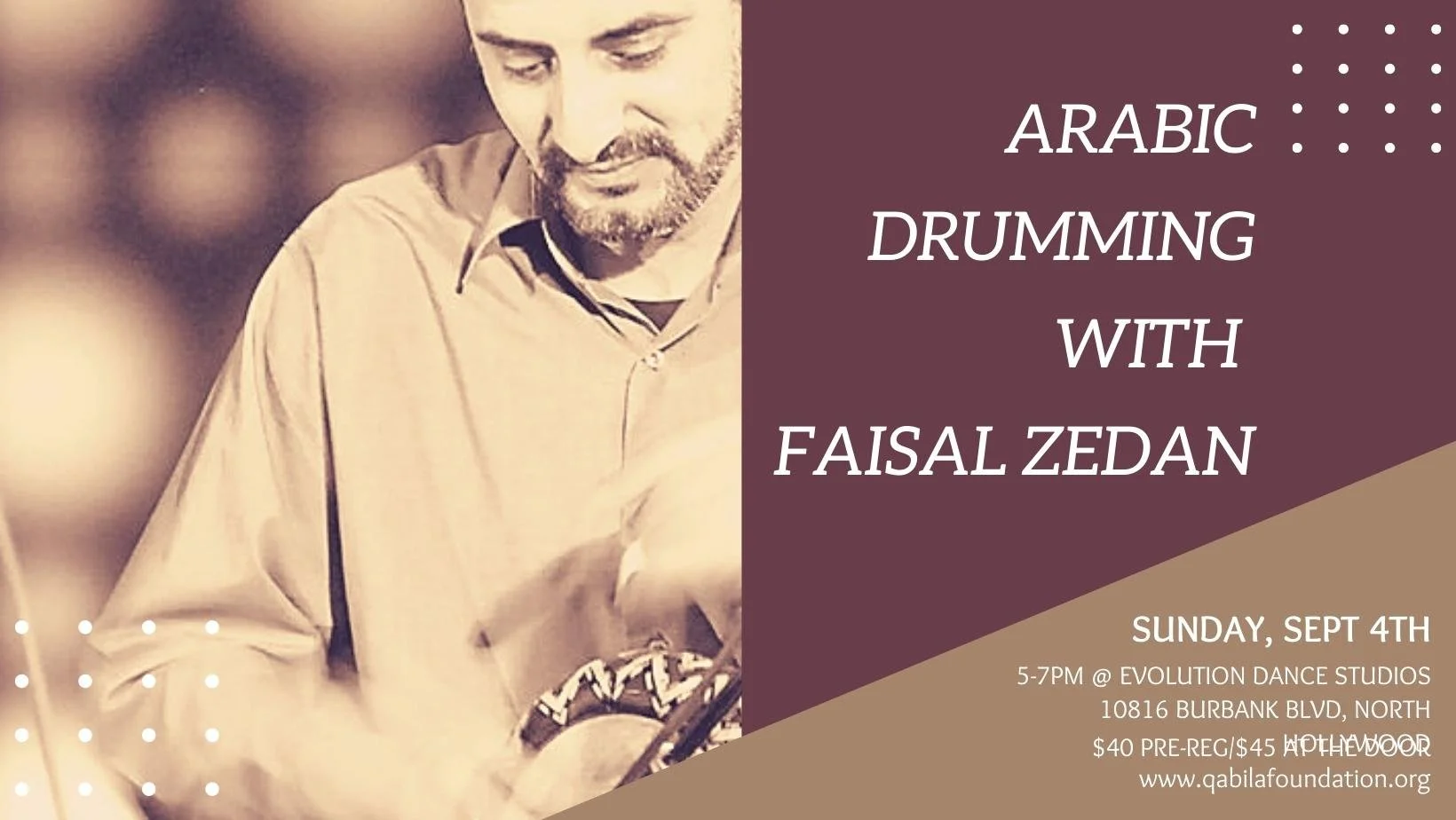Arabic Drumming workshop with Faisal Zedan
