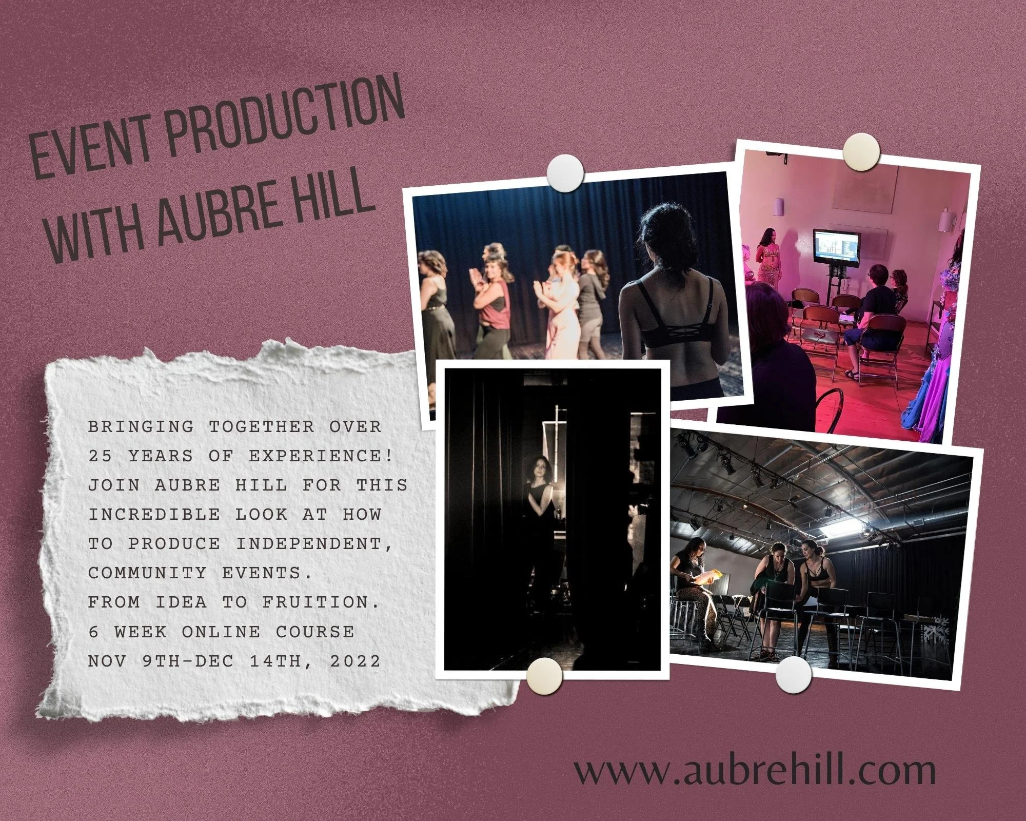 Event Production Course BEGINS