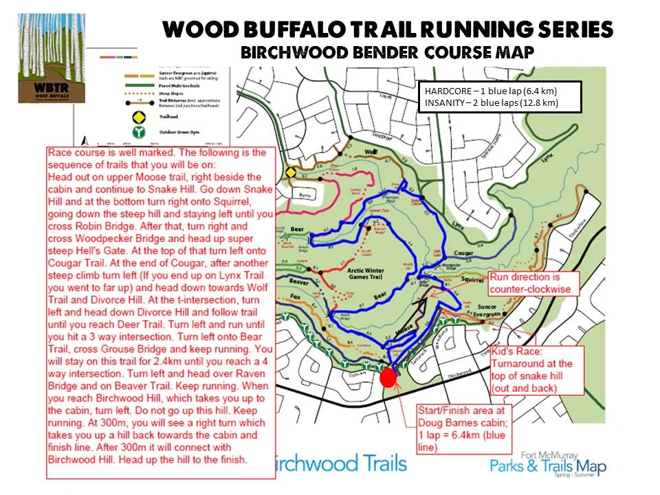 Birchwood Bender Course Map