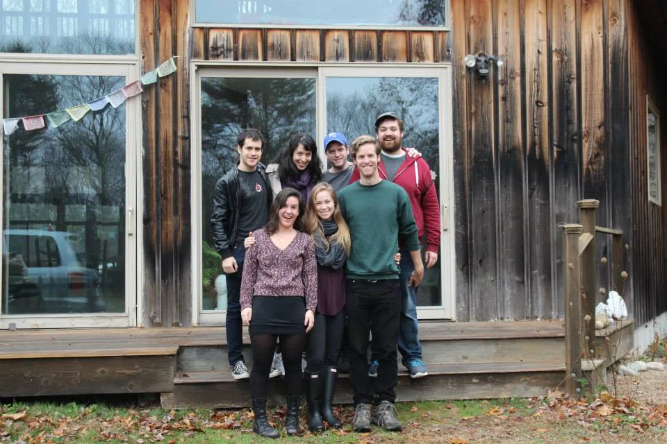 The Nancy Wake Project team on a developmental retreat at the Dragon's Egg artists' residency (November 2015)