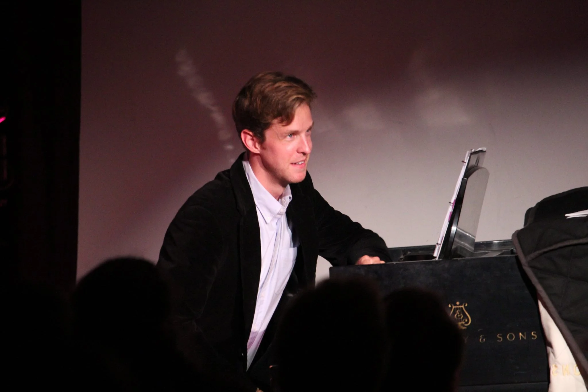 Keith behind the piano in Elaine Stritch: Still Here , the sold-out NY Fringe show that he music directed, accompanied, and performed in (August 2015)