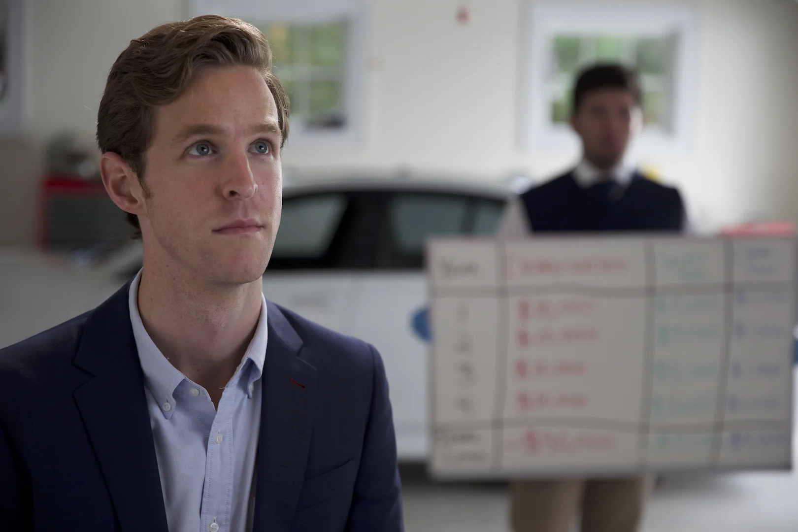 A still from the set of a commercial for DriveOn (September 2017)