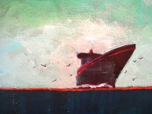 Whale Watcher 14" x 12" acrylic on canvas