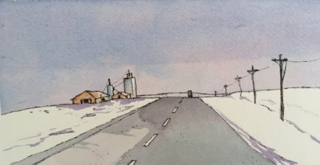 Winter Hwy 12" x 8"