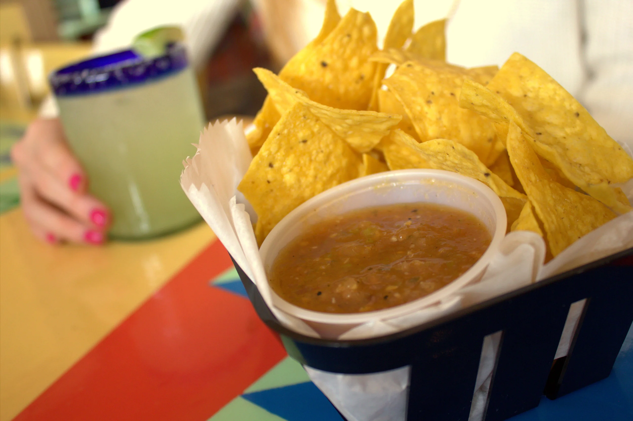 House-made chips and fiery salsa