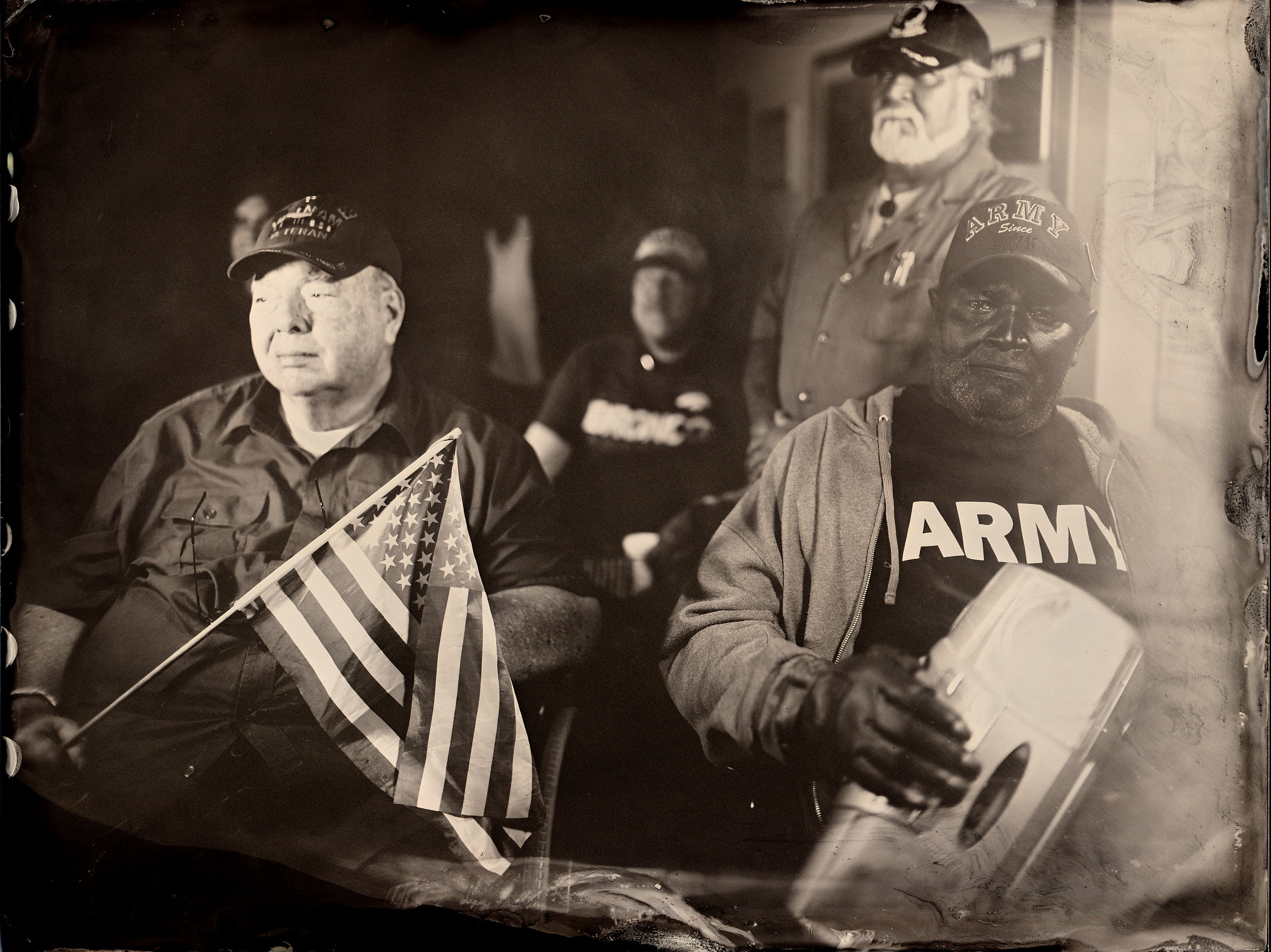 Wet Plate photograph of Vets by Patrick Andrade