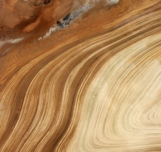 Golden Curves, North Central Iran's Salt Desert, Dasht-e Kavir