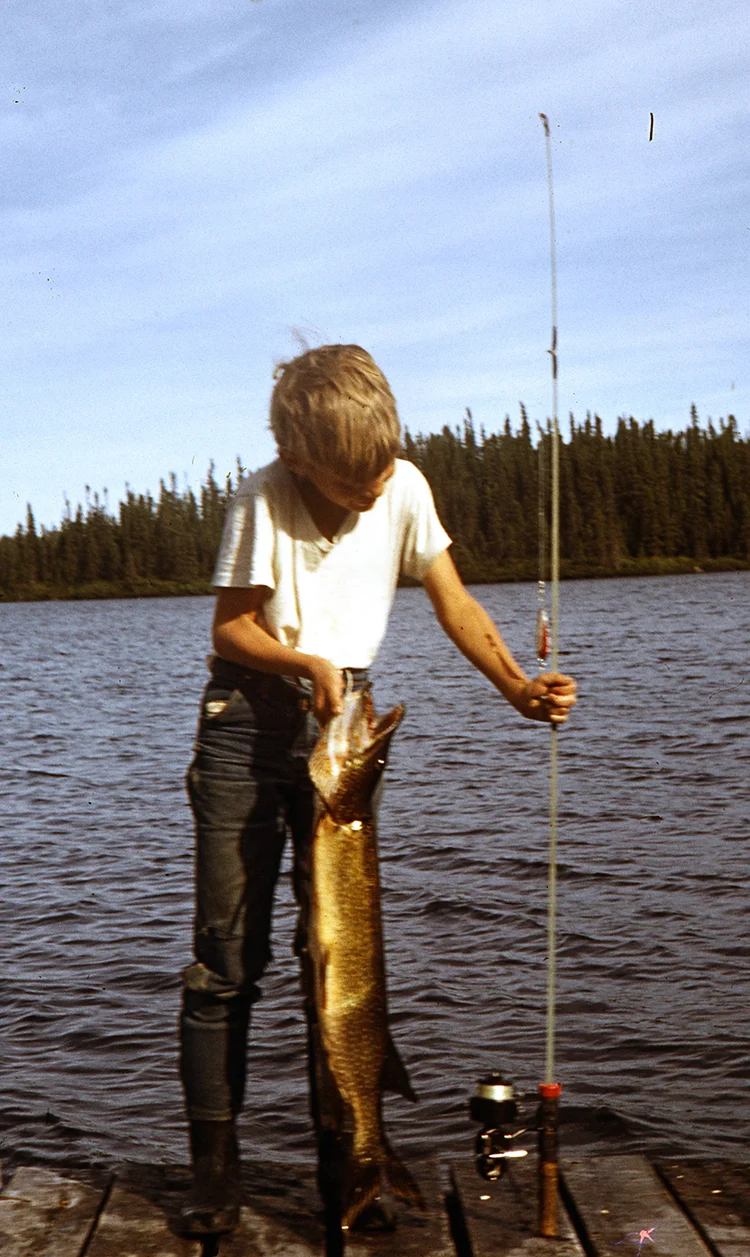 My brother George...remember I said the pike were as big as he was? Well, I guess that memory is myth as much as anything, especially when it comes to fishing.