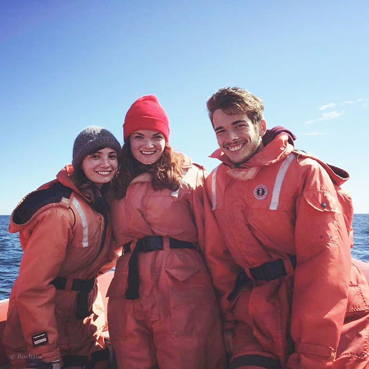 Here is Matthew and his sisters, Hannah and Amelia, up at a whale watch in Nova Scotia.