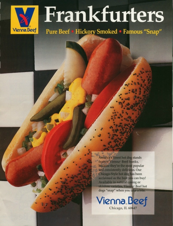 Chicago Dog Party Pack 10 Pack of 100% PURE BEEF 7” Vienna Franks - $29.99 All the Chicago Fixings! Everything you need for a TRUE Chicago Dog Dragged Through the Garden. Hot Dog Additions: Add Chili, Slaw or Grilled Kraut - $9.99 / Quart