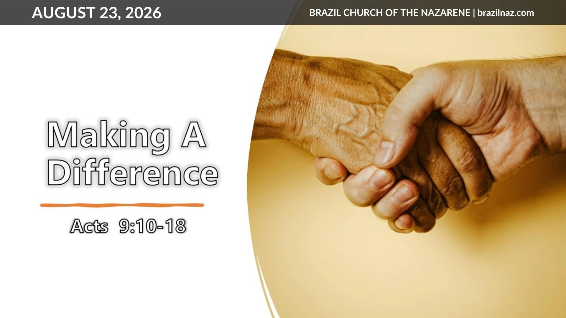 "Making a Difference" (Acts 9:10-18)
