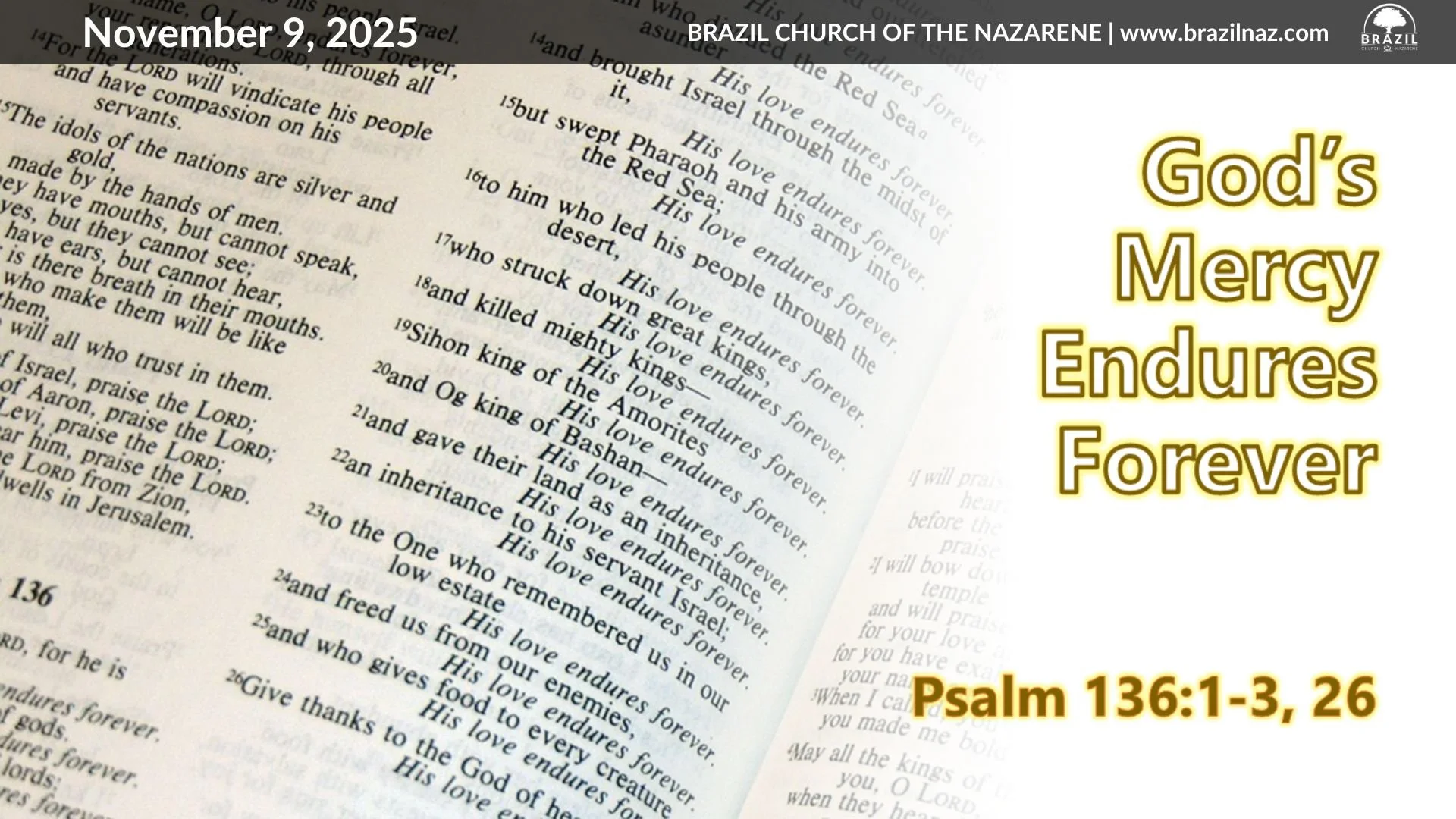 God’s Mercy Endures Forever