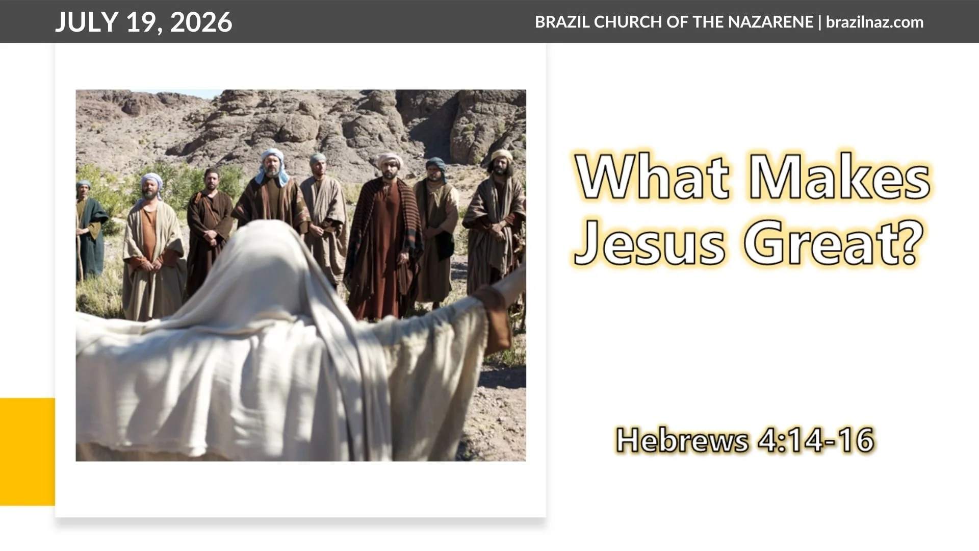 "What Makes Jesus Great?" (Hebrews 4:14-16)