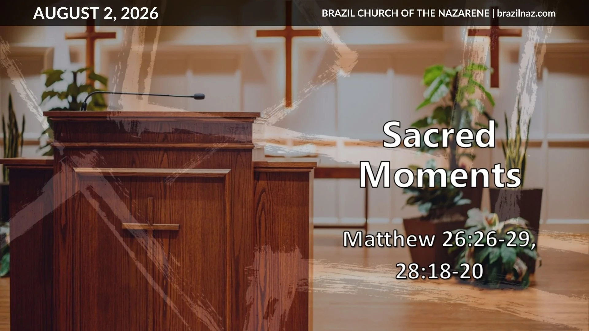 "Sacred Moments" (Matthew 26:26-29, 28:18-20)