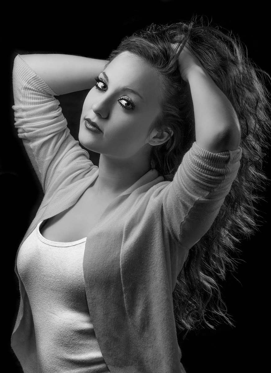  Black &amp; White portrait of Brittany Galloway | Denver based portrait photographer | adrian michael photography 