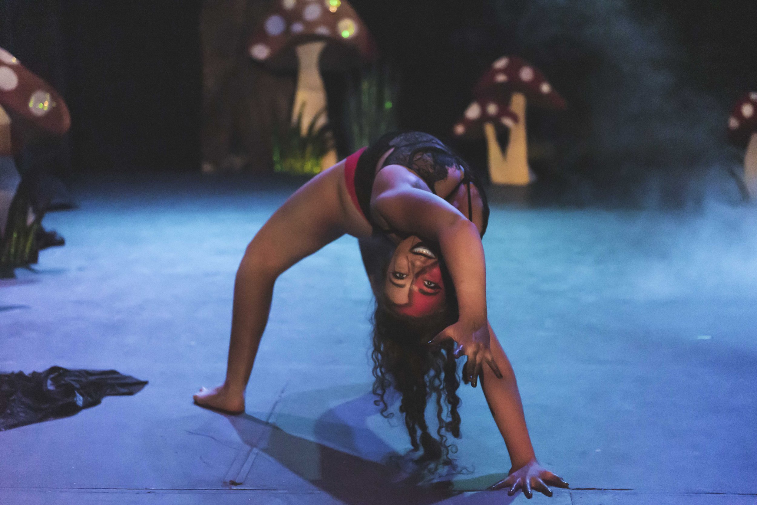    Rouge Morana   performs during Boulder Burlesque’s ‘The Dark Forest’ Halloween show. 