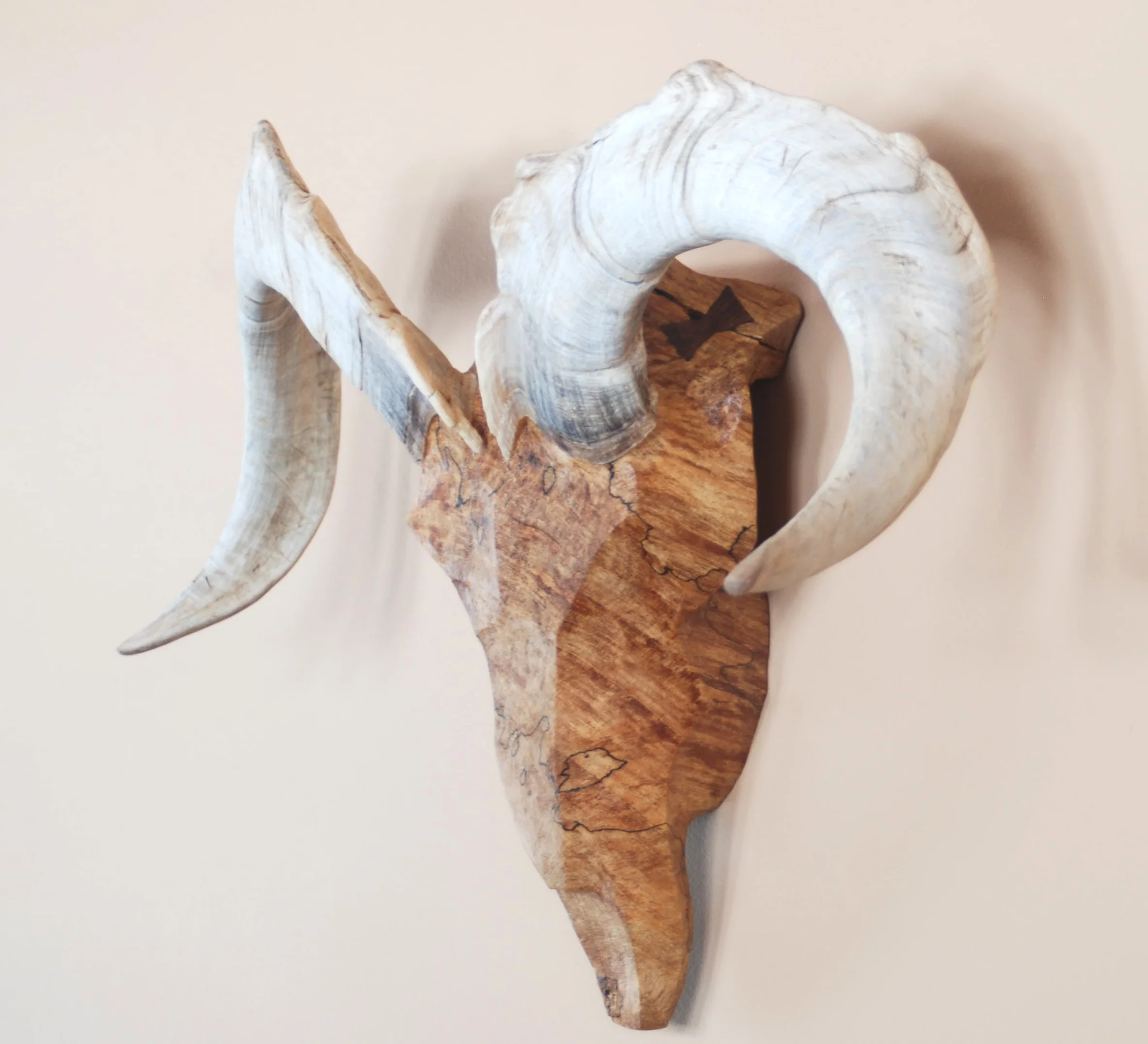 Spalted Maple Goat with Black Walnut Bowtie