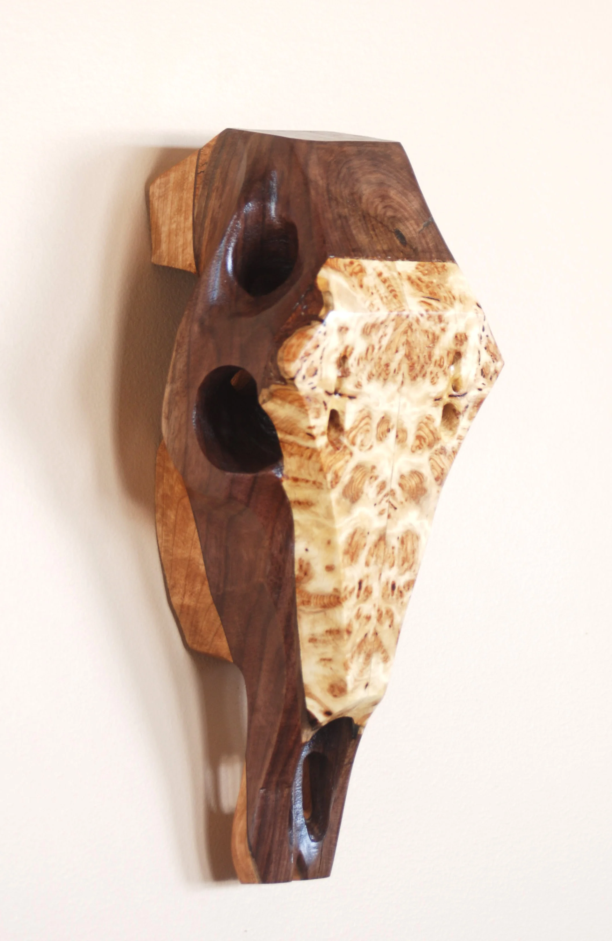 Stacked Cedar Burl, Black Walnut, Spalted Maple, and Cherry Doe