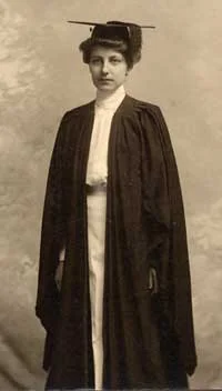 Portrait of Charlotte in Graduation Gown