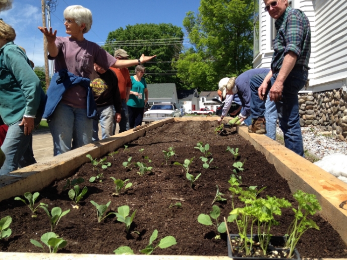 Planting workshop at the Hobbs Community Garden, spring 2014.
