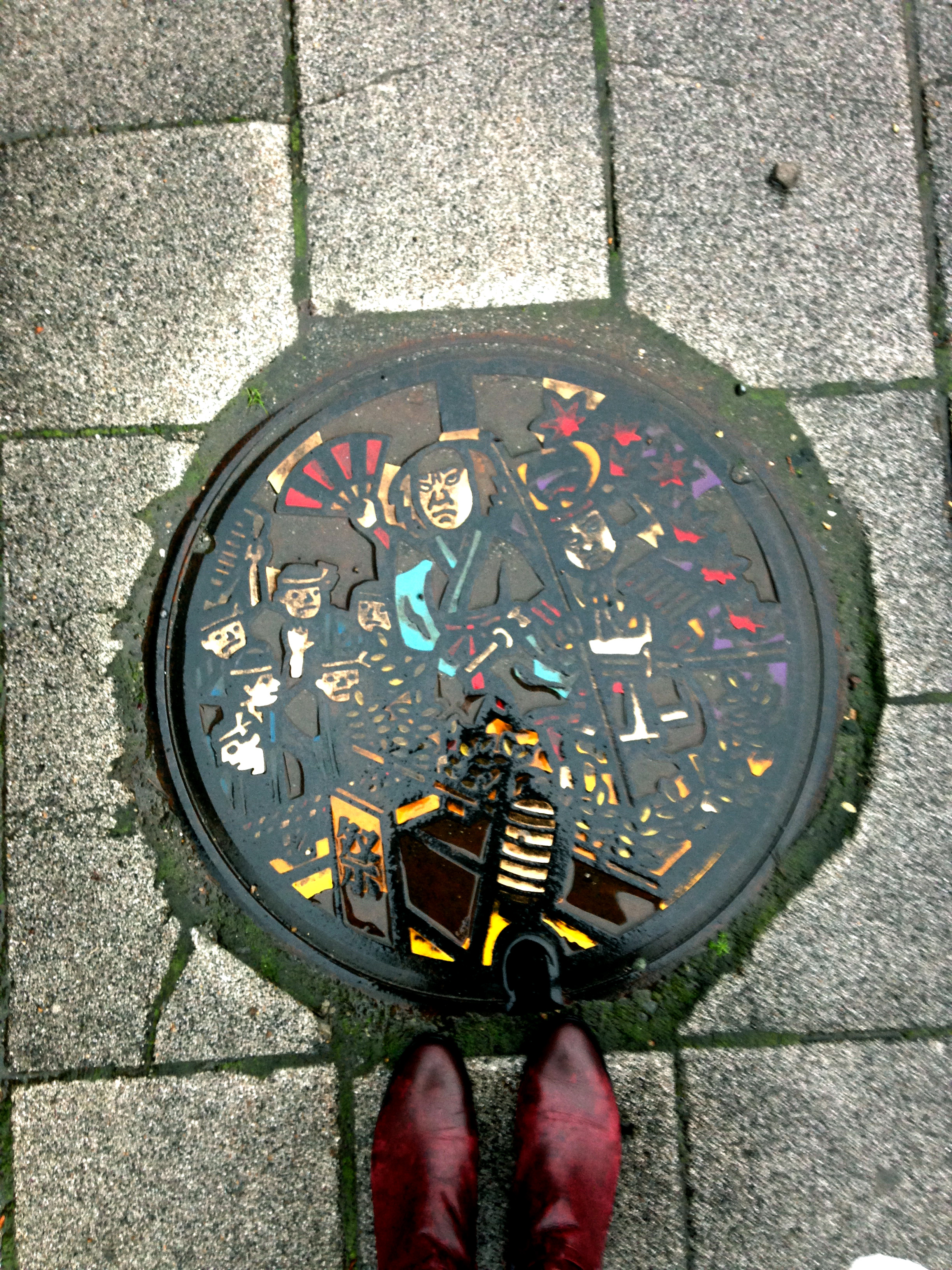 sewer cap in Akita, an old Samurai town