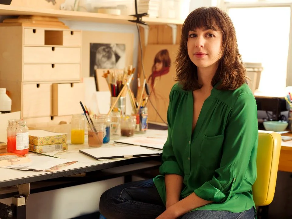 Artist Andrea Shear in St. Patty's Day Green - Photographed by Chloe Aftel.