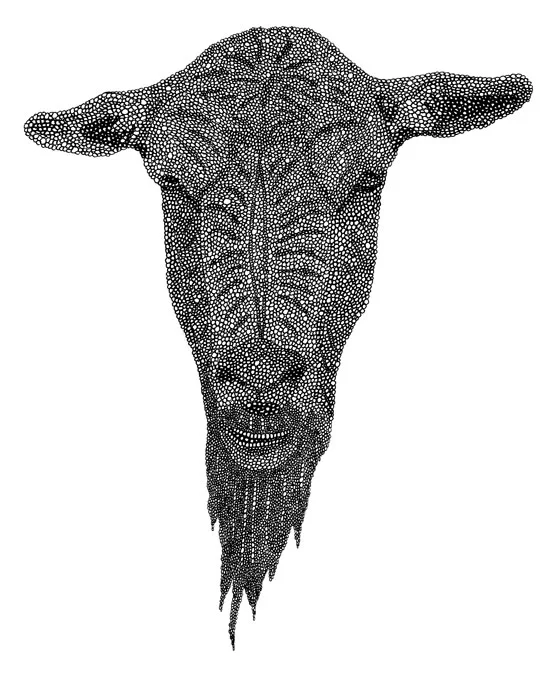 Goat / pen on paper / 6.5" x 10" / 2011