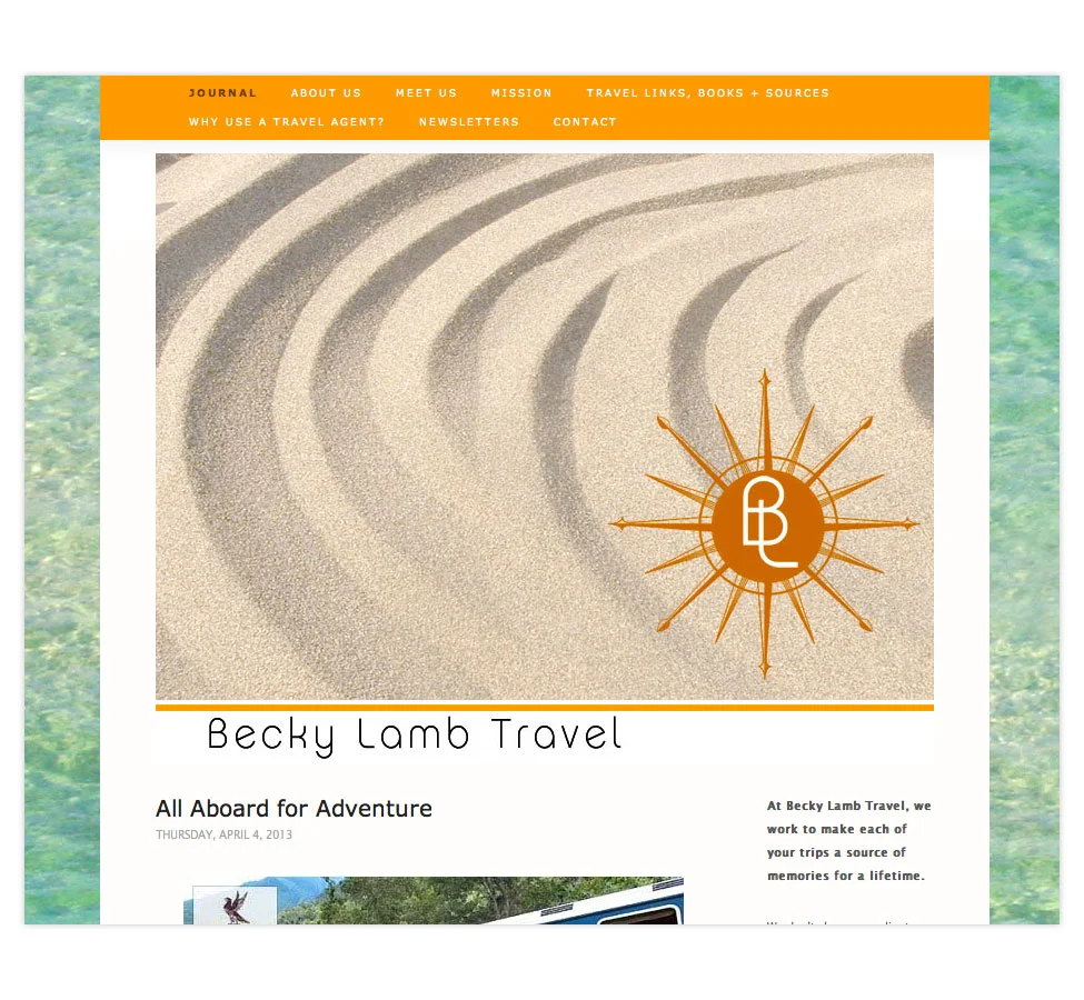 Website for boutique travel agency 