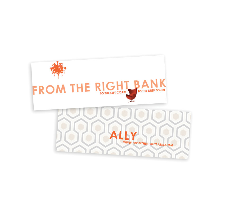 Logo, branding and horizontal business card designed for design blogger