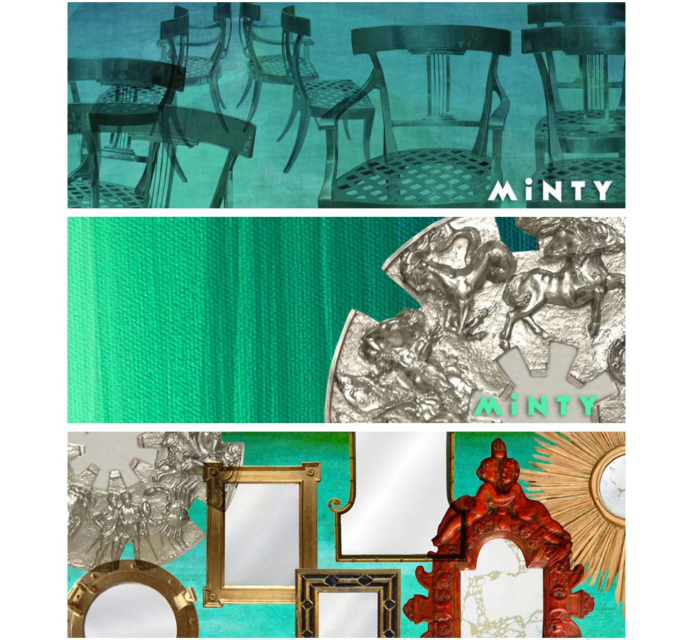 Set of Facebook cover graphics designed for MiNTY vintage/modern