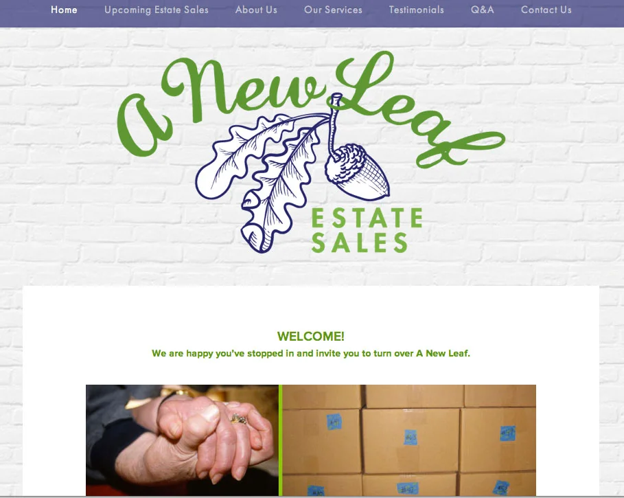 Website for estate sale liquidation company