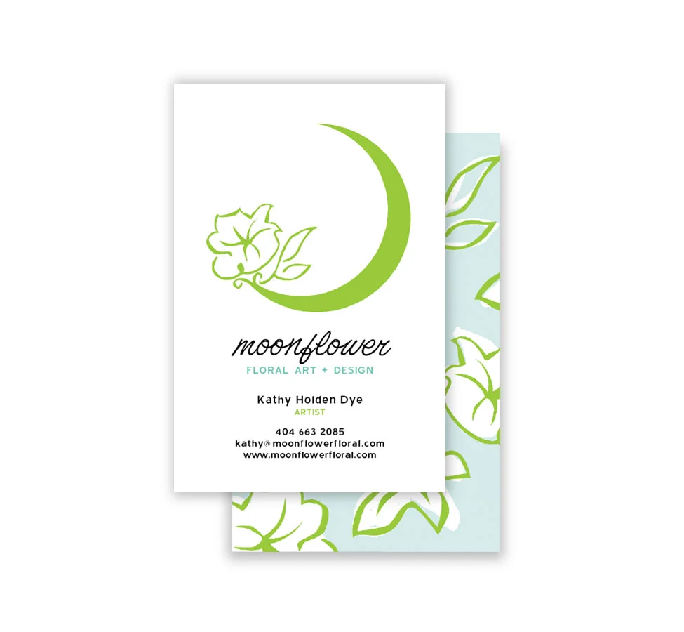 Logo and business card for floral artist