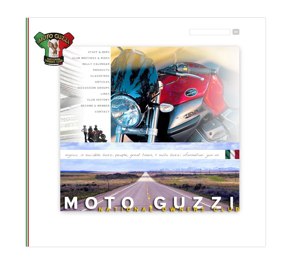 Website for U.S. Moto Guzzi owners club