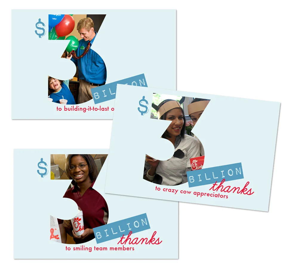 Postcard series for Chick-fil-A, Inc.