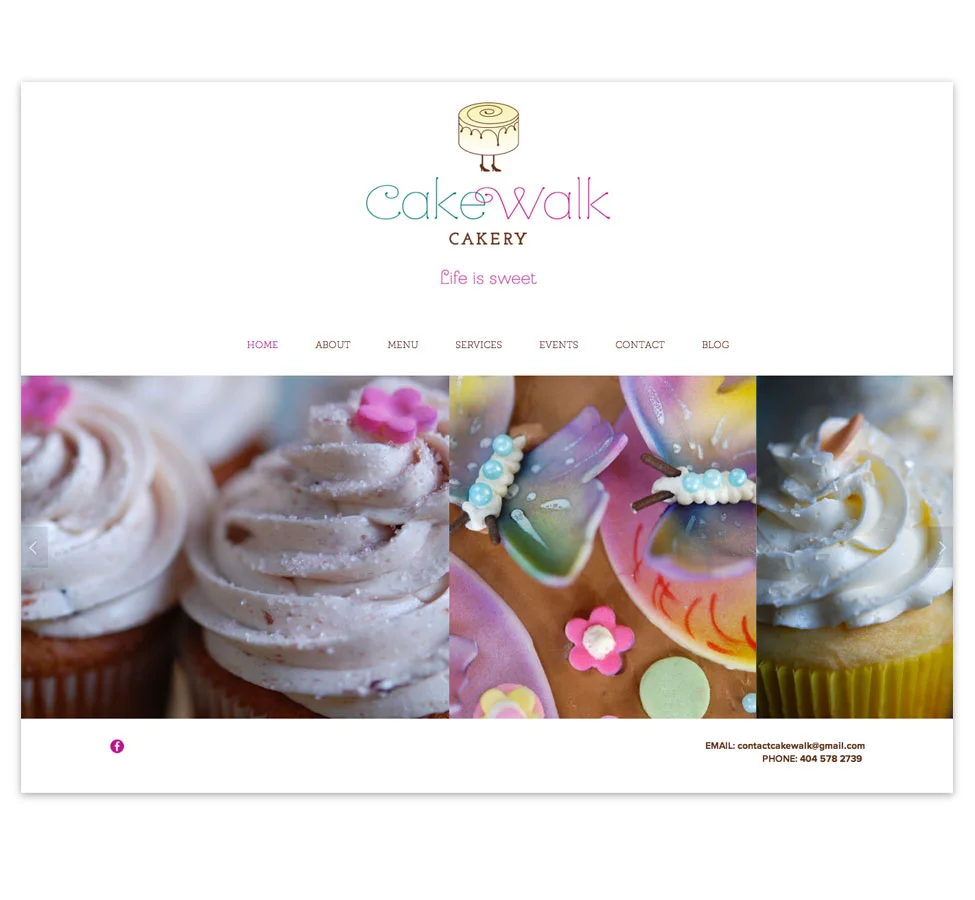 Website for Atlanta boutique bakery